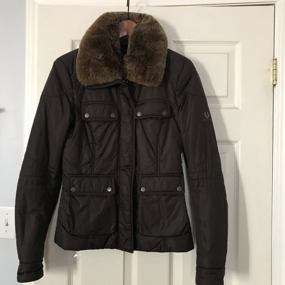 Women’s Belstaff Jacket with Fur Collar